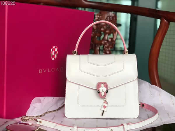 Fake Bvlgari Serpenti In Love White Flap Shoulder Bag 282016