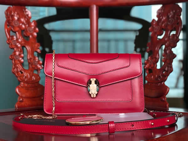 Bvlgari Serperti Forever Red Flap Bag Crossbody Bag 22013