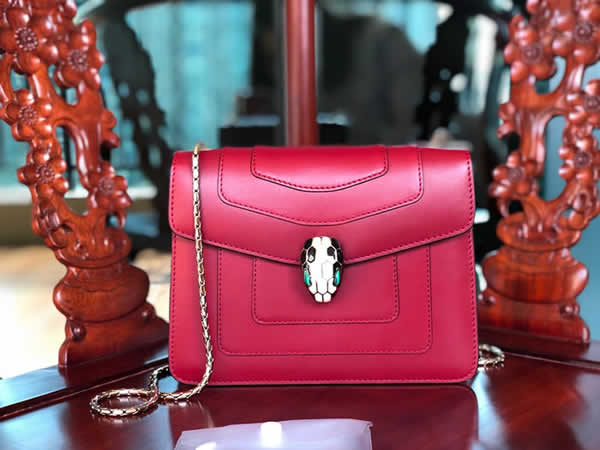 Bvlgari Serpenti Forever Serpenti Rose Red Flap Bag Crossbody Bag 22012