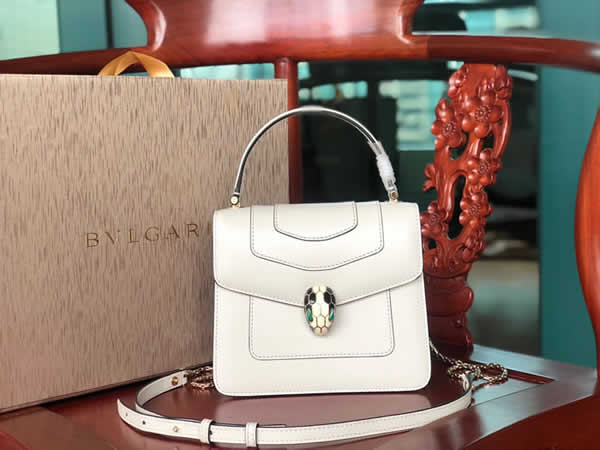 Bvlgari Serpenti Forever Pop-Heart White Flap Bag Shoulder Bag 22016