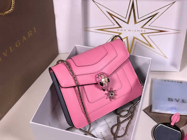 Bvlgari Serpenti Pink Tote Shoulder Crossbody Bag 282301