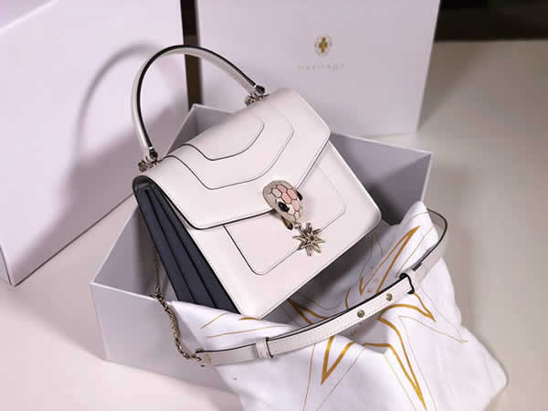 Fake New Bvlgari Serpenti White Tote Shoulder Crossbody Bag 282302