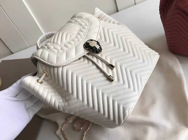 Fashion Replica Cheap New Bvlgari White Backpack 286536