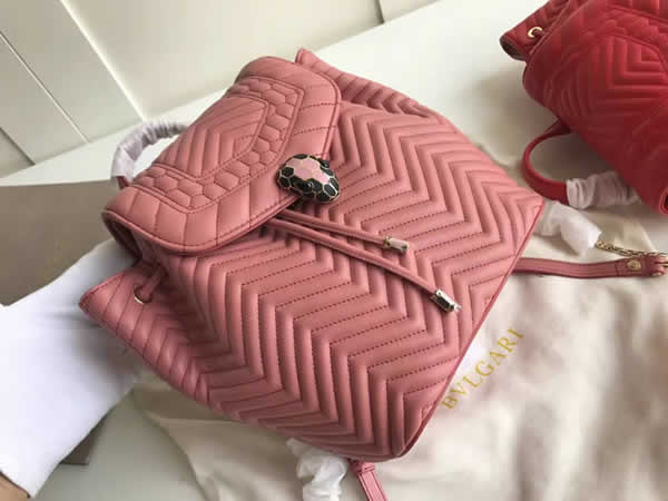 Fashion Replica Cheap New Bvlgari Pink Backpack 286536