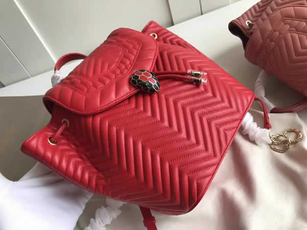 Fashion Replica Cheap New Bvlgari Red Backpack 286536