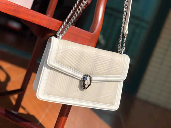 Bvlgari Serpenti Forever Handbag White Shoulder Bag 286629