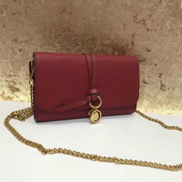 Replica Fashion Chloe Leather Multi-function Red Small Crossbody Handbags