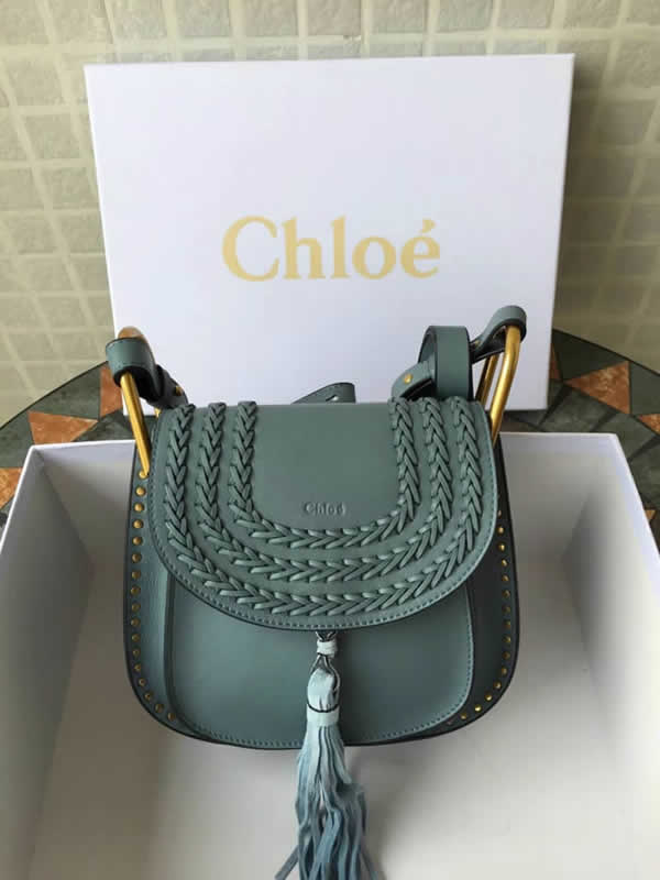 2019 New Chloe Hudson Handbag Blue Shoulder Messenger Bag