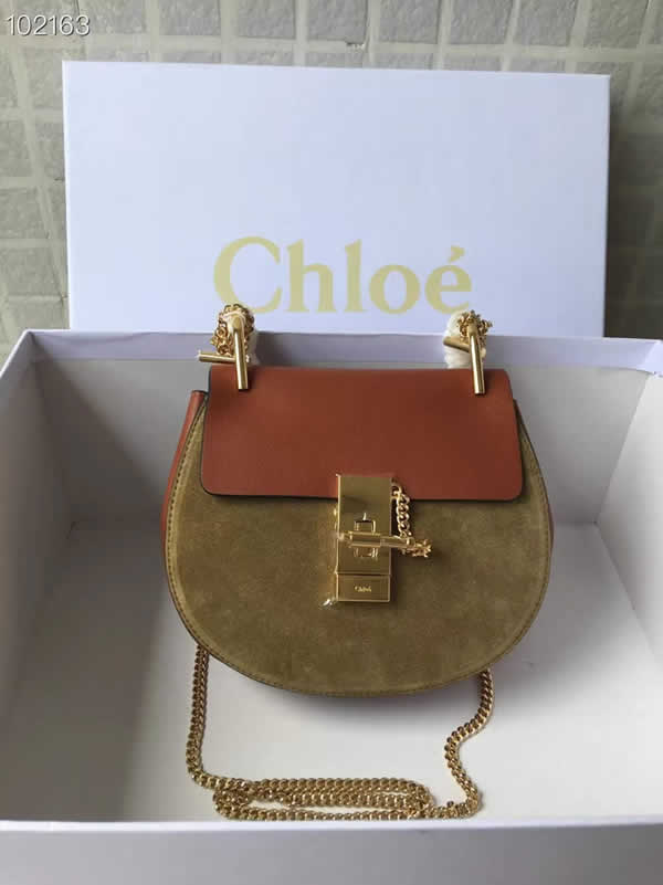 2019 Chloe Drew Olive Green Flap Crossbody Bag With High Quality