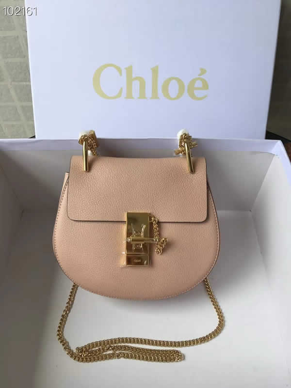 2019 Chloe Drew Pink Flap Crossbody Bag With High Quality