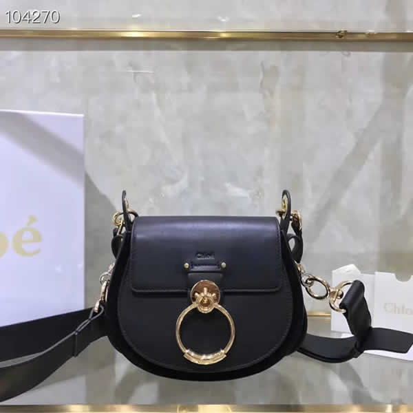 Replica Discount New Chloe Tess Black Flap Shoulder Crossbody Bags