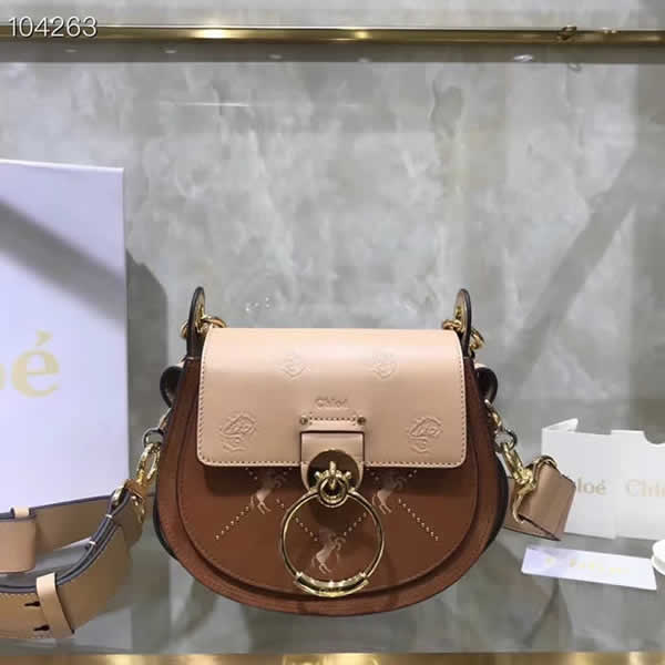 Top Quality Fake Chloe New Tess Saddle Bag Brown Piggy Bag