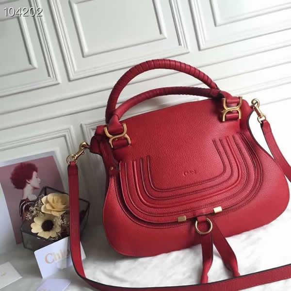 Hot Sale Fake New Chloe Marcie Red Tote Shoulder Bag