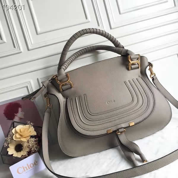 Hot Sale Fake New Chloe Marcie Gray Tote Shoulder Bag