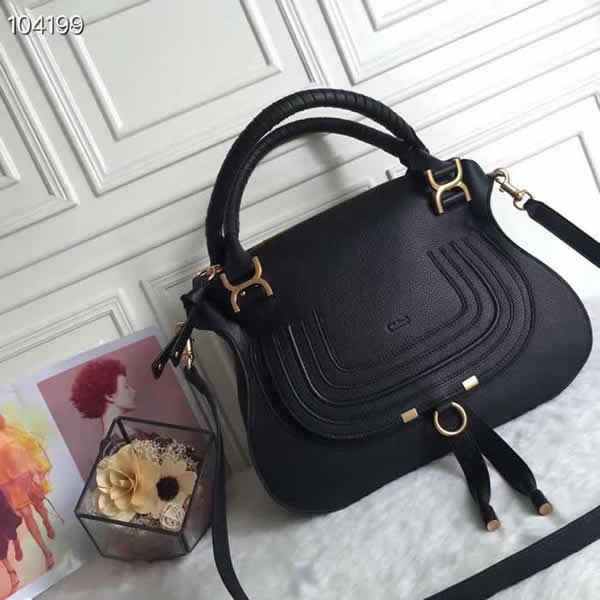 Hot Sale Fake New Chloe Marcie Black Tote Shoulder Bag