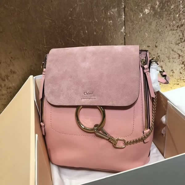 Replica Discount Pink Chloe Faye Backpack Cheap Handbags High Quality 1192 