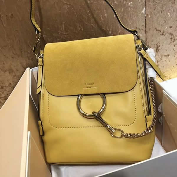 Replica Discount Yellow Chloe Faye Backpack Cheap Handbags High Quality 1192 
