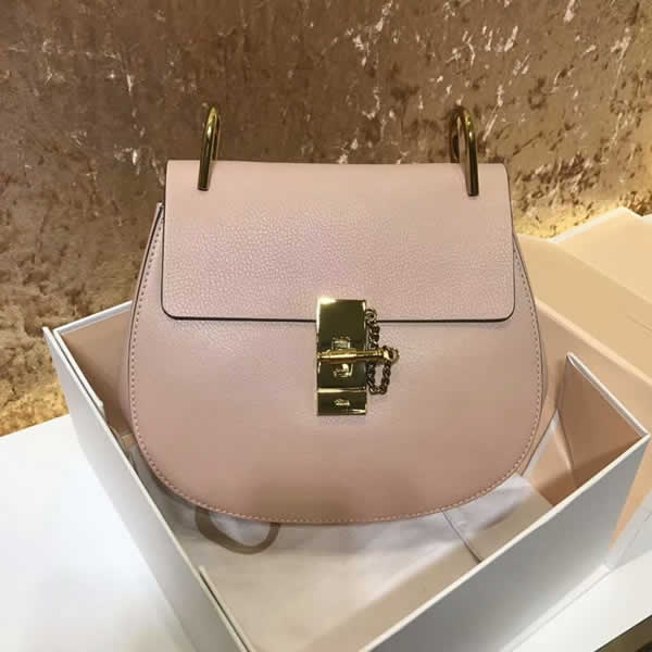 Replica New Pink Chloe Pig Bag Leather Lining Sanding Shoulder Bags