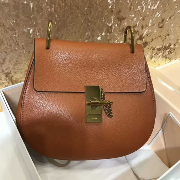 Replica New Brown Chloe Pig Bag Leather Lining Sanding Shoulder Bags