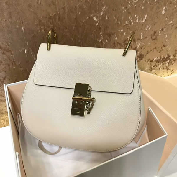 Replica New White Chloe Pig Bag Leather Lining Sanding Shoulder Bags