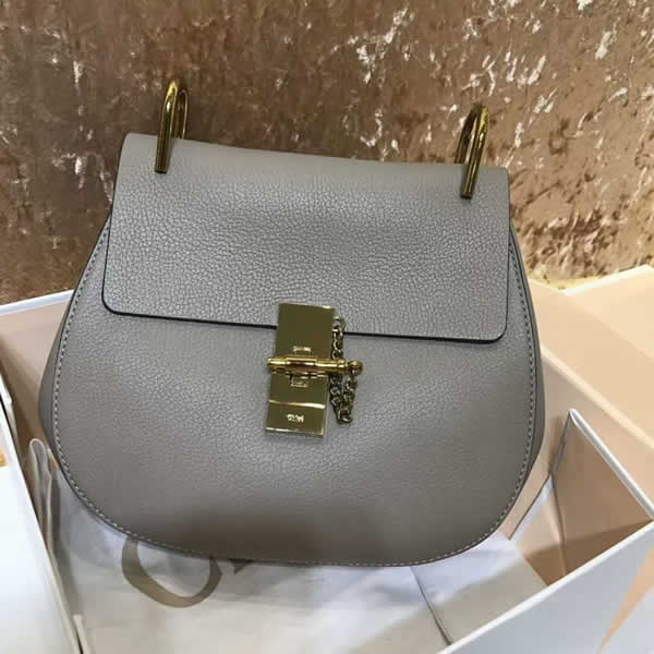 Replica New Gray Chloe Pig Bag Leather Lining Sanding Shoulder Bags