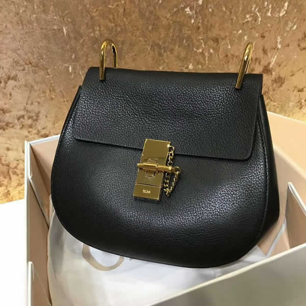 Replica New Black Chloe Pig Bag Leather Lining Sanding Shoulder Bags