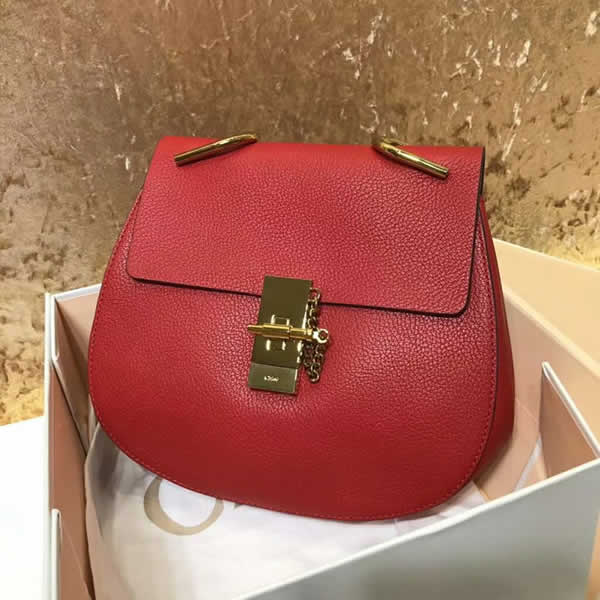Replica New Red Chloe Pig Bag Leather Lining Sanding Shoulder Bags