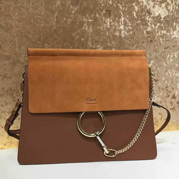 Replica Wholesale Discount Brown Chloe Faye Crossbody Bags