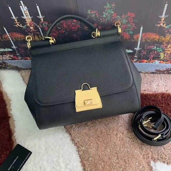 Replica Cheap 1:1 Quality Dolce & Gabbana Black Hand Messenger Bag Hot Sale