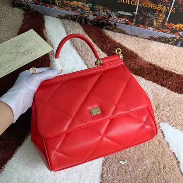 Replica 2021 Dolce & Gabbana New Red Flap Hand Messenger Bag Hot Sale