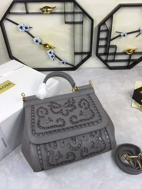 Replica Cheap Fashion Dolce & Gabbana Print Gray Tote Bags