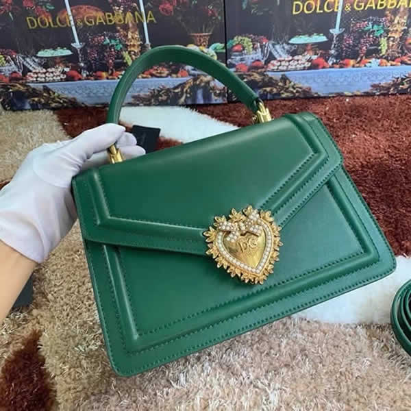 Wholesale Discount Fake Dolce & Gabbana High Quality Green Hand Flip Bag