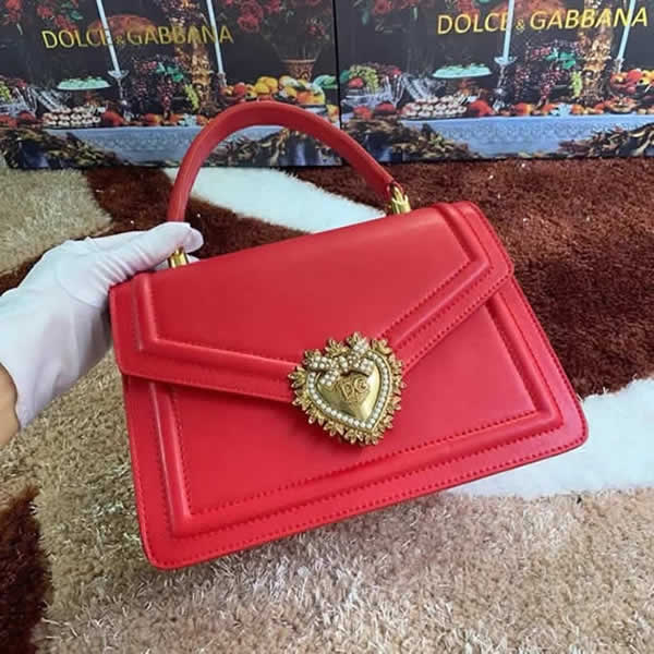 Wholesale Discount Fake Dolce & Gabbana High Quality Red Hand Flip Bag
