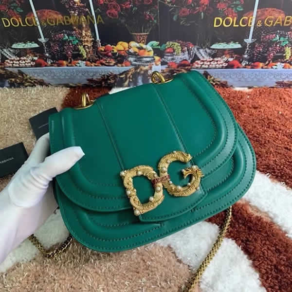 Replica Cheap Dolce & Gabbana Green Flap Crossbody Shoulder Bag