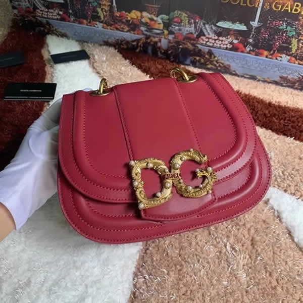 Replica Cheap Dolce & Gabbana Red Flap Crossbody Shoulder Bag