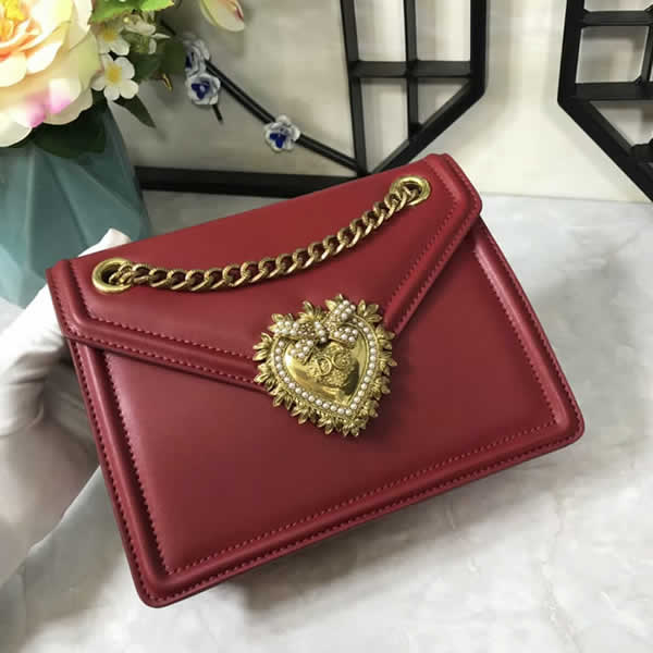 Replica Top Quality Fashion Dolce & Gabbana Dark Red One Shoulder Flap Bags