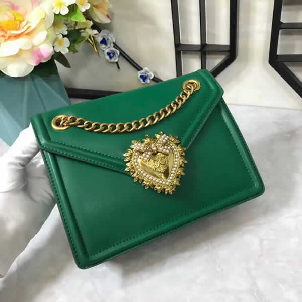 Replica Top Quality Fashion Dolce & Gabbana Green One Shoulder Flap Bags
