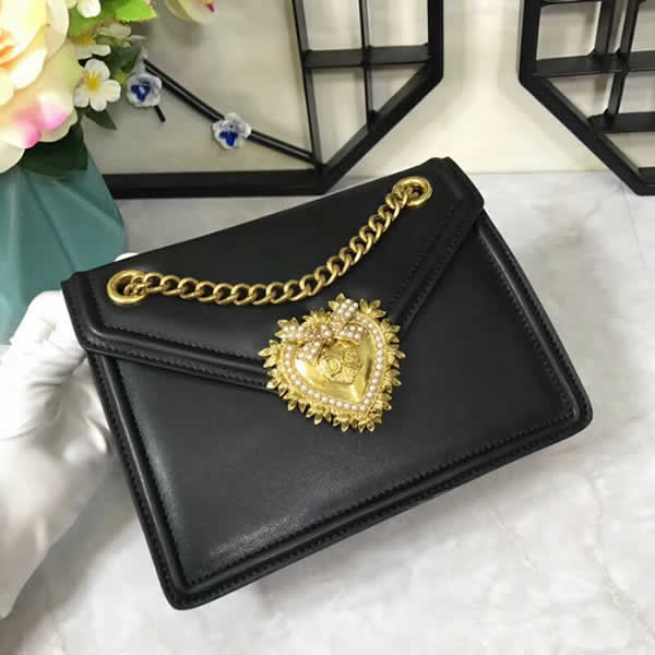 Replica Top Quality Fashion Dolce & Gabbana Black One Shoulder Flap Bags