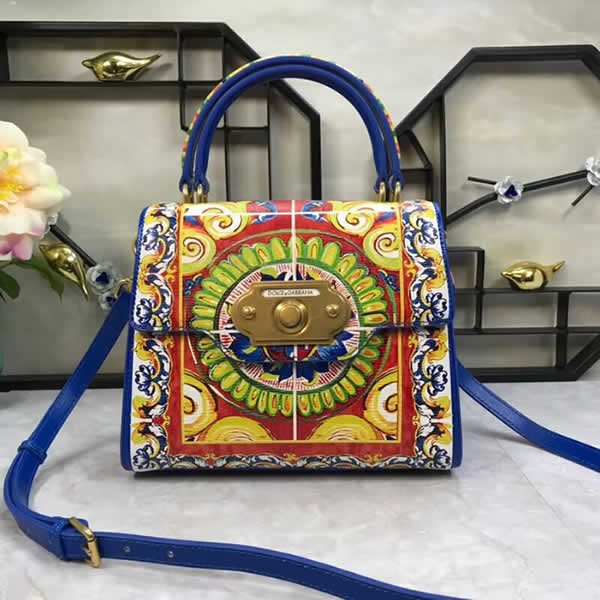 Fake Dolce & Gabbana Blue Messenger Bags Fashion Cheap Handbags