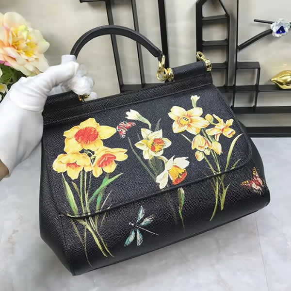 Replica Cheap Dolce & Gabbana Black Tote Messenger Bags High Quality