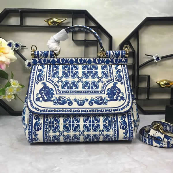 Replica Cheap Dolce & Gabbana Blue Tote Messenger Bags High Quality