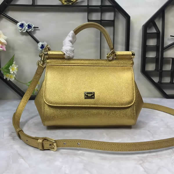 Replica Cheap Dolce & Gabbana Classic Gold Crossbody Bag