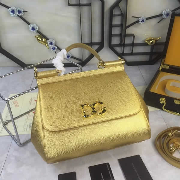 Wholesale Cheap Dolce & Gabbana Classic Gold Messenger Bags Outlet