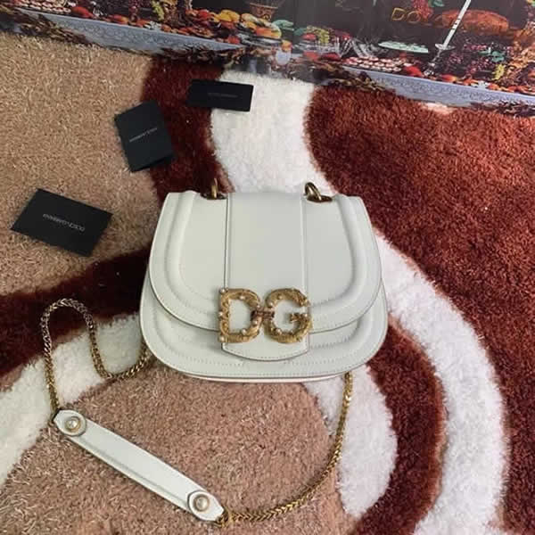 Replica New Fashion Dolce & Gabbana Amore Apricot Flap Shoulder Crossbody Bag