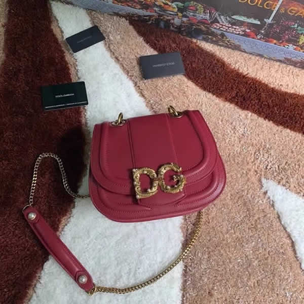 Replica New Fashion Dolce & Gabbana Amore Red Flap Shoulder Crossbody Bag