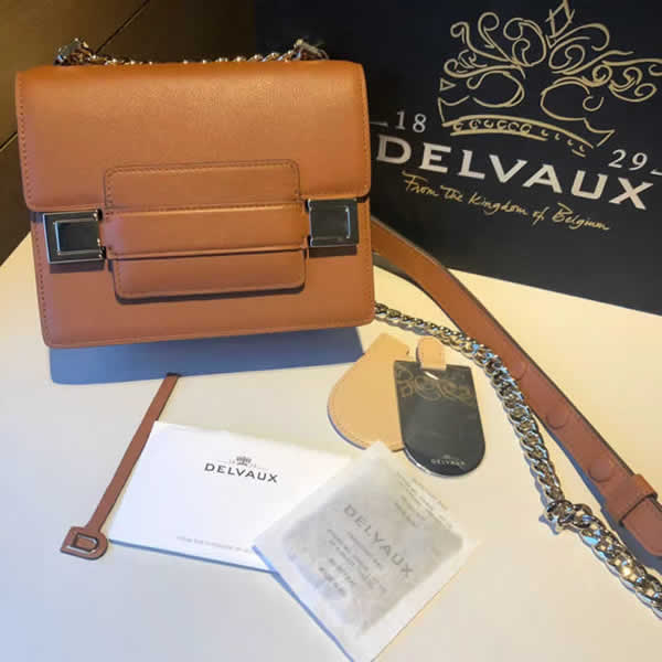 New Fake Delvaux Brilliant Yellow Madame Chaine Flap Shoulder Bag