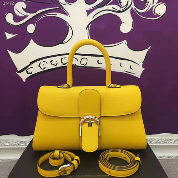 Knockoff Delvaux Brillant Top Handle Bags Yellow Messenger Bags