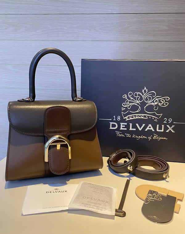 Fake New Discount Delvaux Brillant Box Flap Crossbody Bag