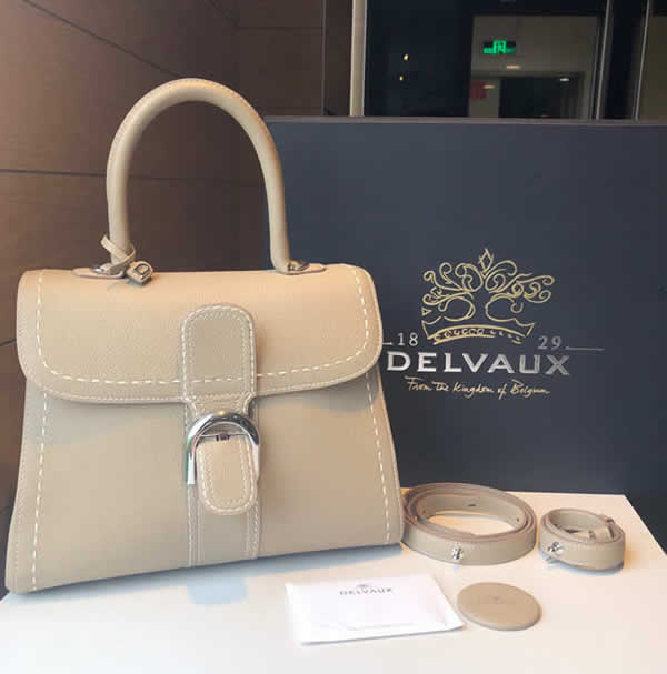 Fake 1:1 Quality Delvaux Brillant Togo Flap Hand Crossbody Bag