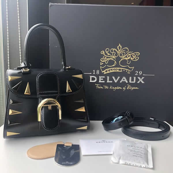 Replica Discount Delvaux Brillant Box Black Shoulder Messenger Bag